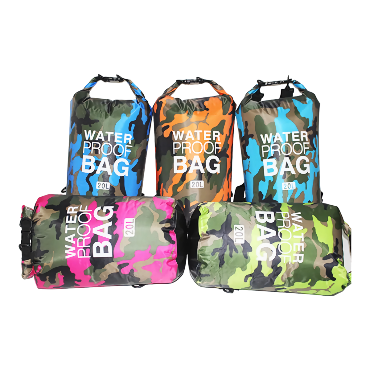 Bolso impermeable camuflaje colores varios 20L M146