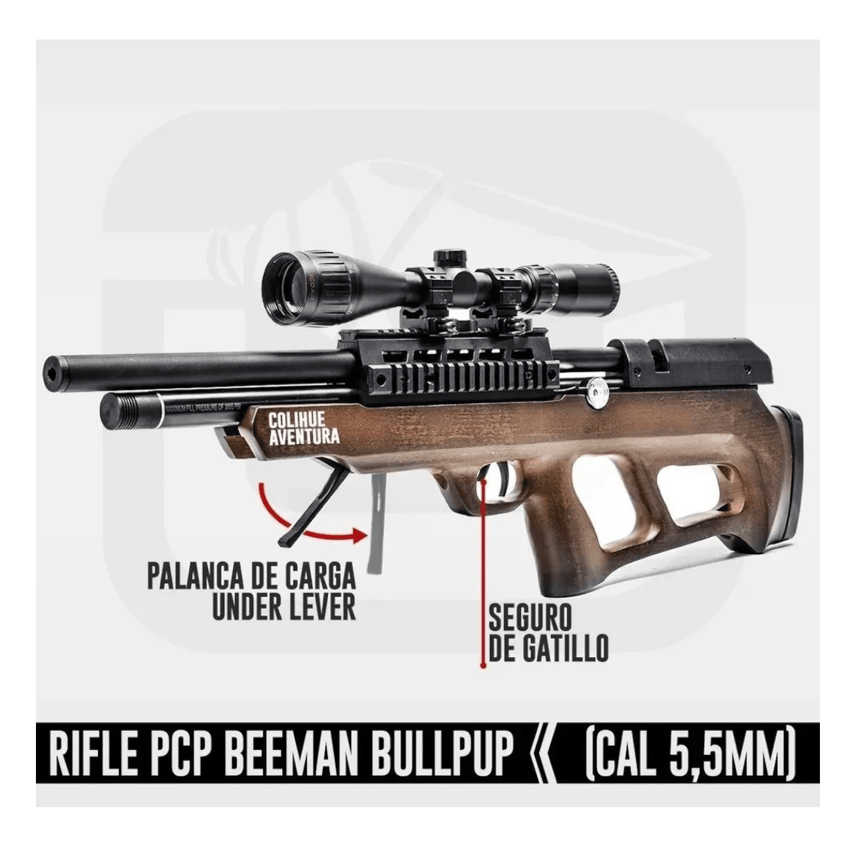 Rifle Pcp Beeman 1358 Bullpup 5,5 Mm Aire Comprimido RF1