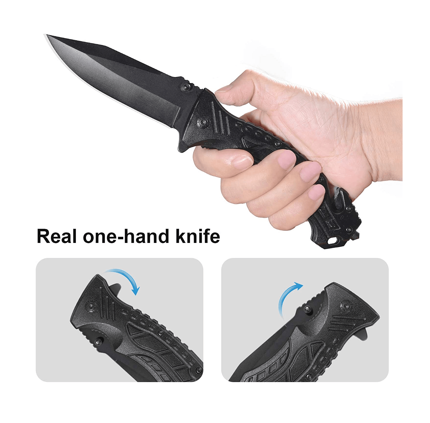 Cuchillo Plegable 5en1 Acero Multiusos CHMP23