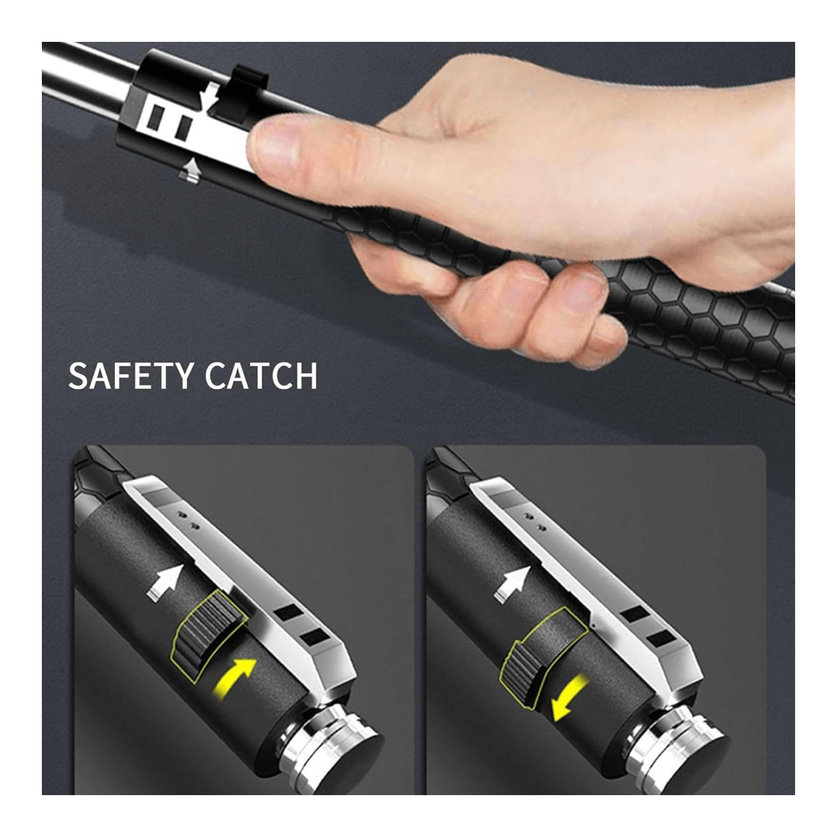 Baston automatico defensa personal rompe vidrios 39 cm BTK6