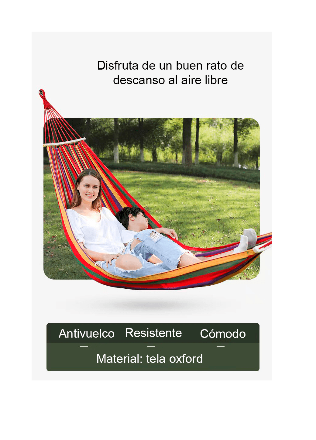 Hamaca Algodon colgante 190x90 180kg HC1