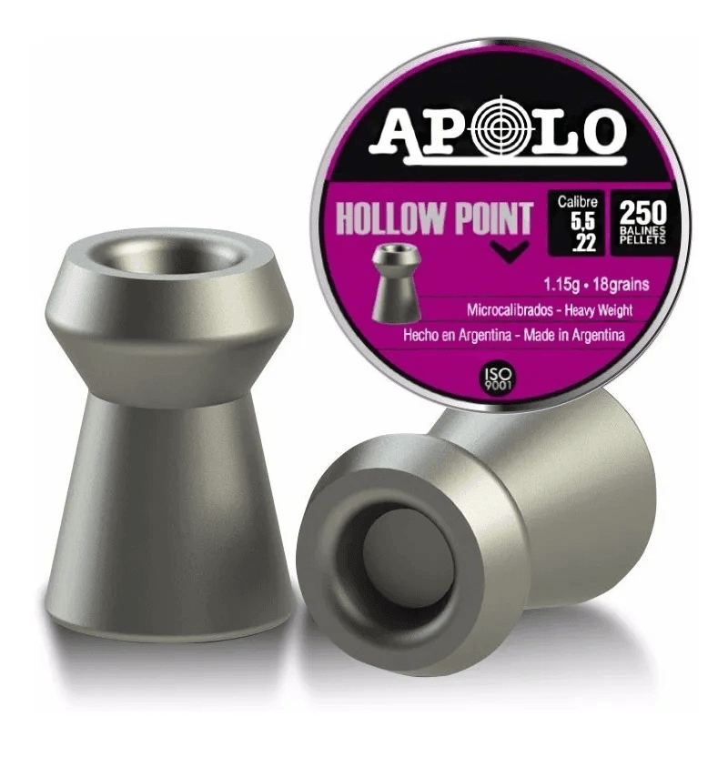 Balines Caza 5.5mm 250und Aire Comprimido 18g PTN3