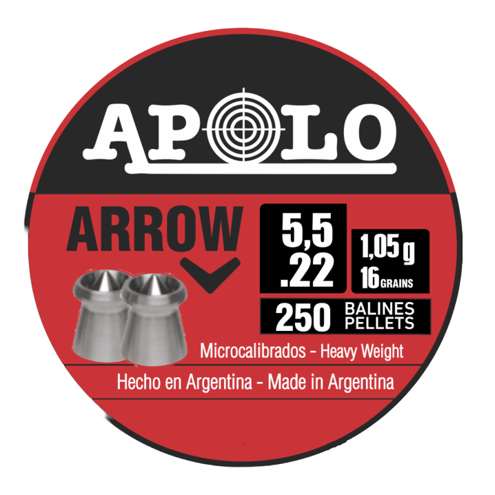 Balines Caza 5.5mm x 250und Aire Comprimido 16g PTN2