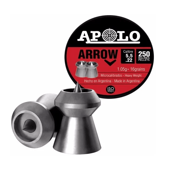 Balines Caza 5.5mm x 250und Aire Comprimido 16g PTN2