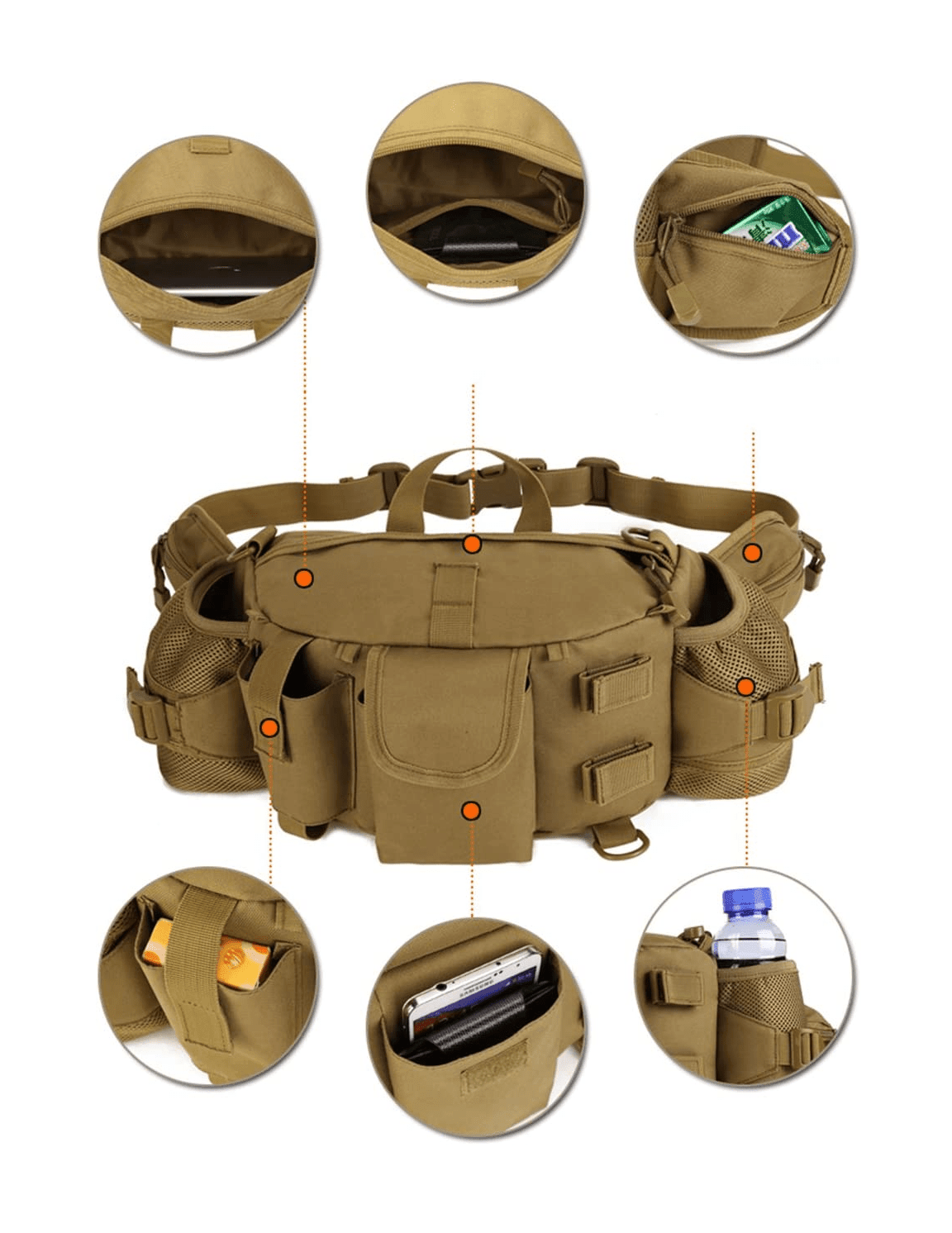 Banano Riñonera Táctica Militar Funcional BT9