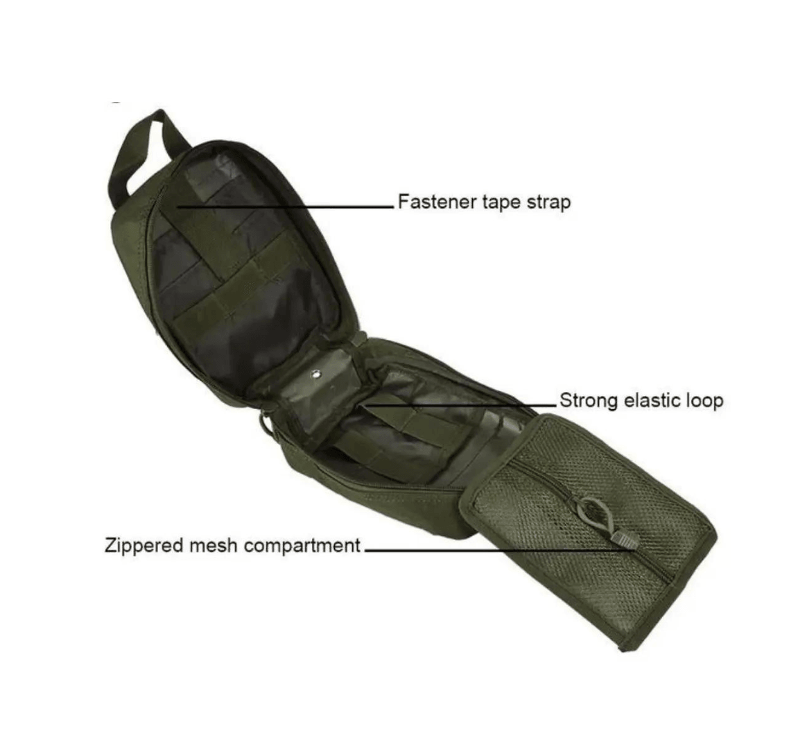 Bolso Pouch Tactico Molle Kit Primeros Auxilios PBM12