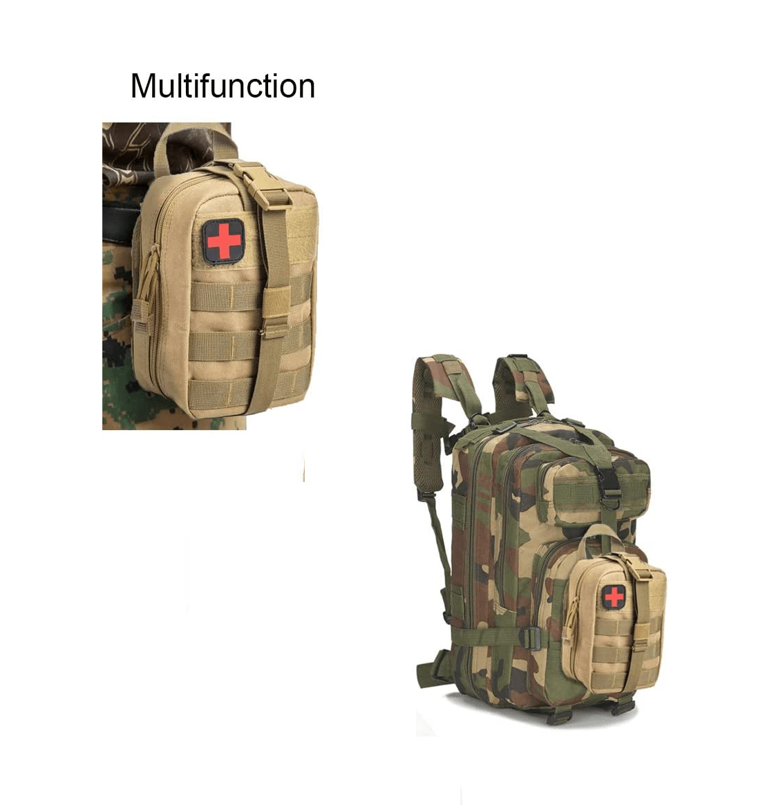 Bolso Pouch Tactico Molle Kit Primeros Auxilios PBM12