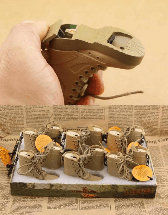 Encendedor Recargable Modelo Bota Militar ECD4