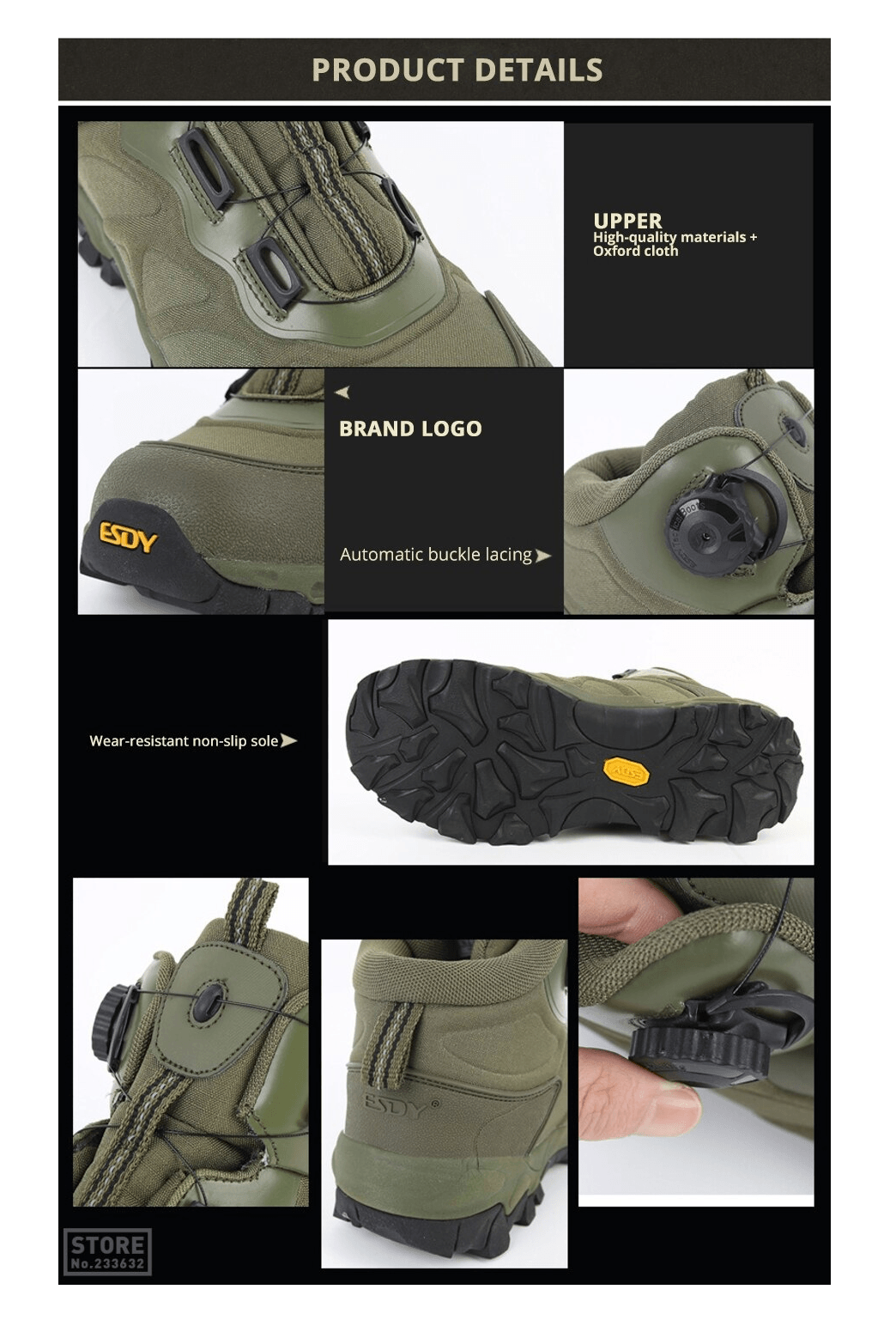 Botas Tactica Esdy Outdoor Trekking CZ12