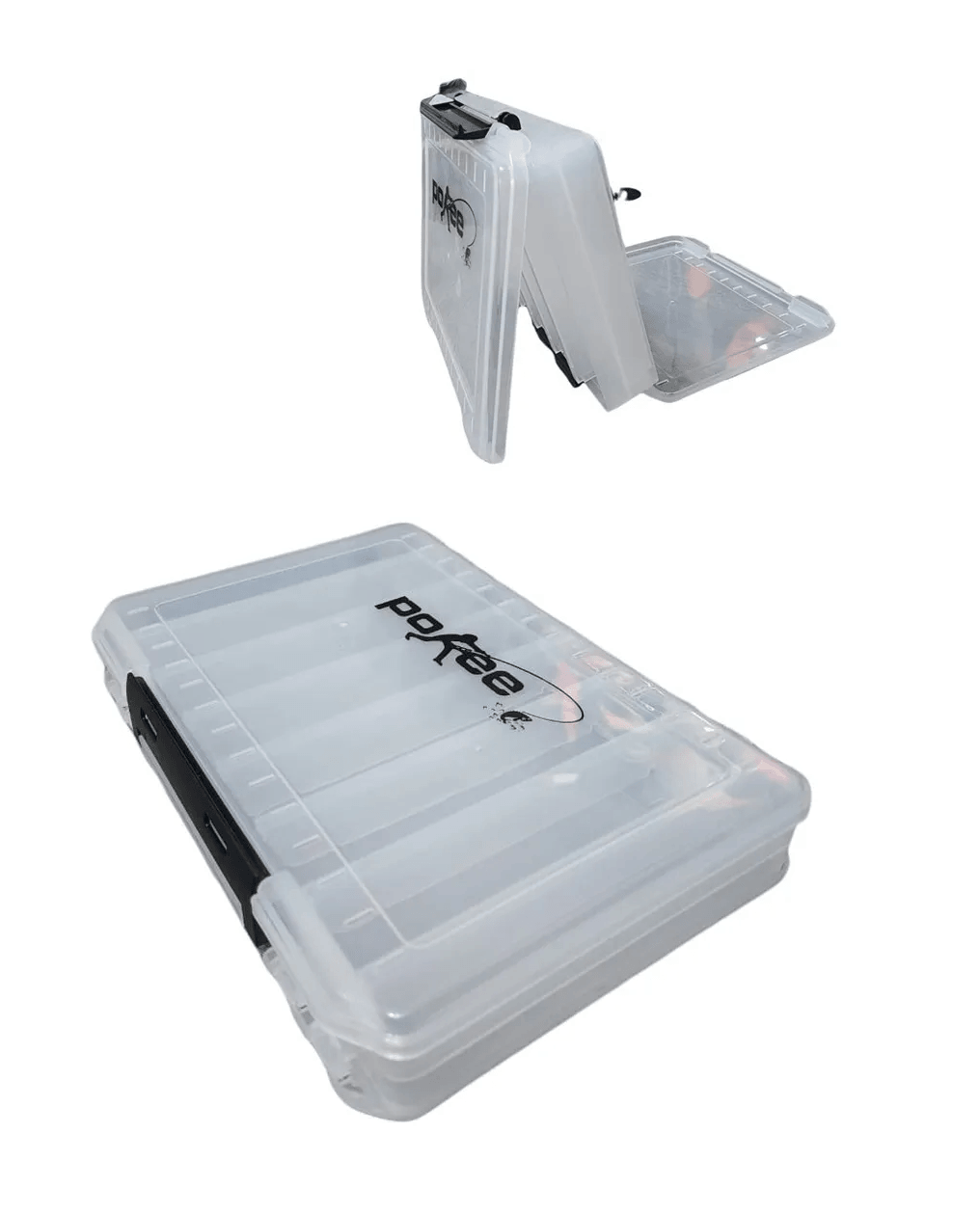 Caja Doble Cara Porta 10 Señuelos Anzuelos Pesca Caza 17x20 HRR35