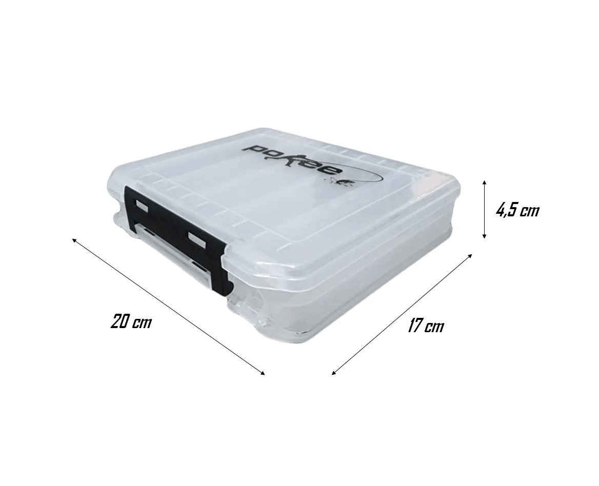 Caja Doble Cara Porta 10 Señuelos Anzuelos Pesca Caza 17x20 HRR35