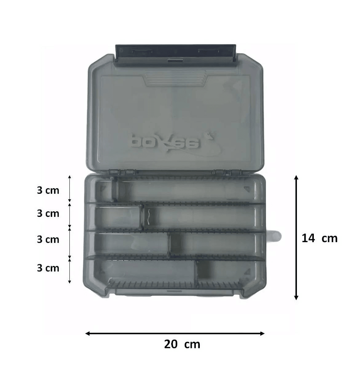 Caja Porta Señuelos Anzuelos Pesca Caza 15 Compartimiento HRR38