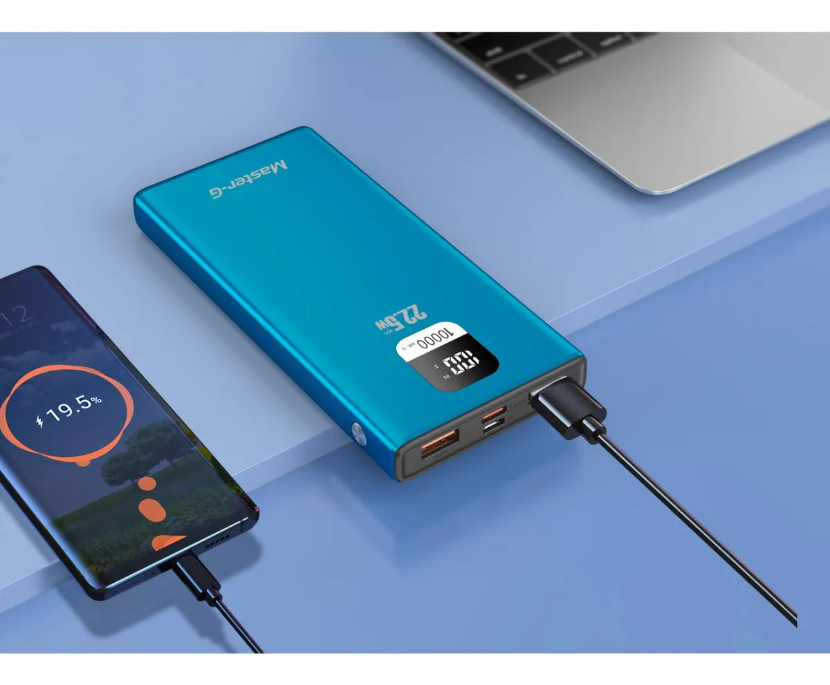 Batería Externa Power Bank 10000 Mah 22.5w PowerDelivery Master-g Color Azul