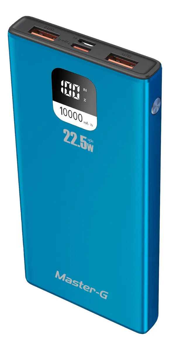 Batería Externa Power Bank 10000 Mah 22.5w PowerDelivery Master-g Color Azul