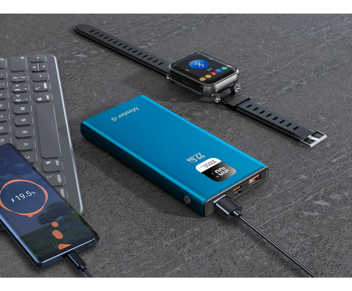 Batería Externa Power Bank 10000 Mah 22.5w PowerDelivery Master-g Color Azul