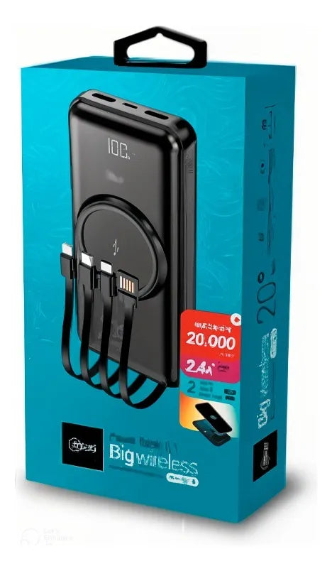 Bateria Externa Inalambrica Powerbank Microlab 10000 Mah Negro