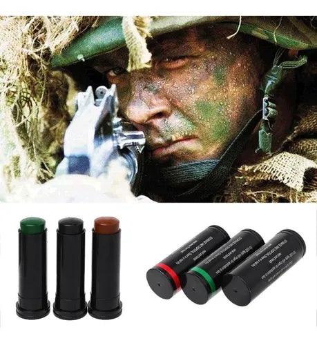 Set 3 Pintura Camuflaje Cara Mimetismo Militar Airsof