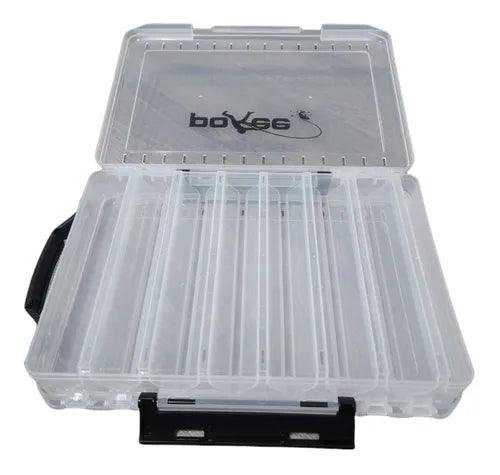 Caja Doble Cara Porta 14 Señuelos Anzuelos Pesca Caza 19x27 HRR34