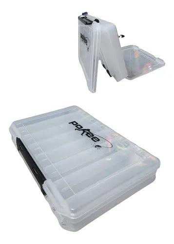 Caja Doble Cara Porta 14 Señuelos Anzuelos Pesca Caza 19x27 HRR34