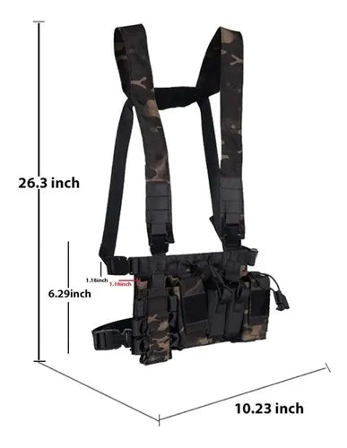 Bolso Arnés Airsoft Molles Cinturón Porta Mz Radio CL7