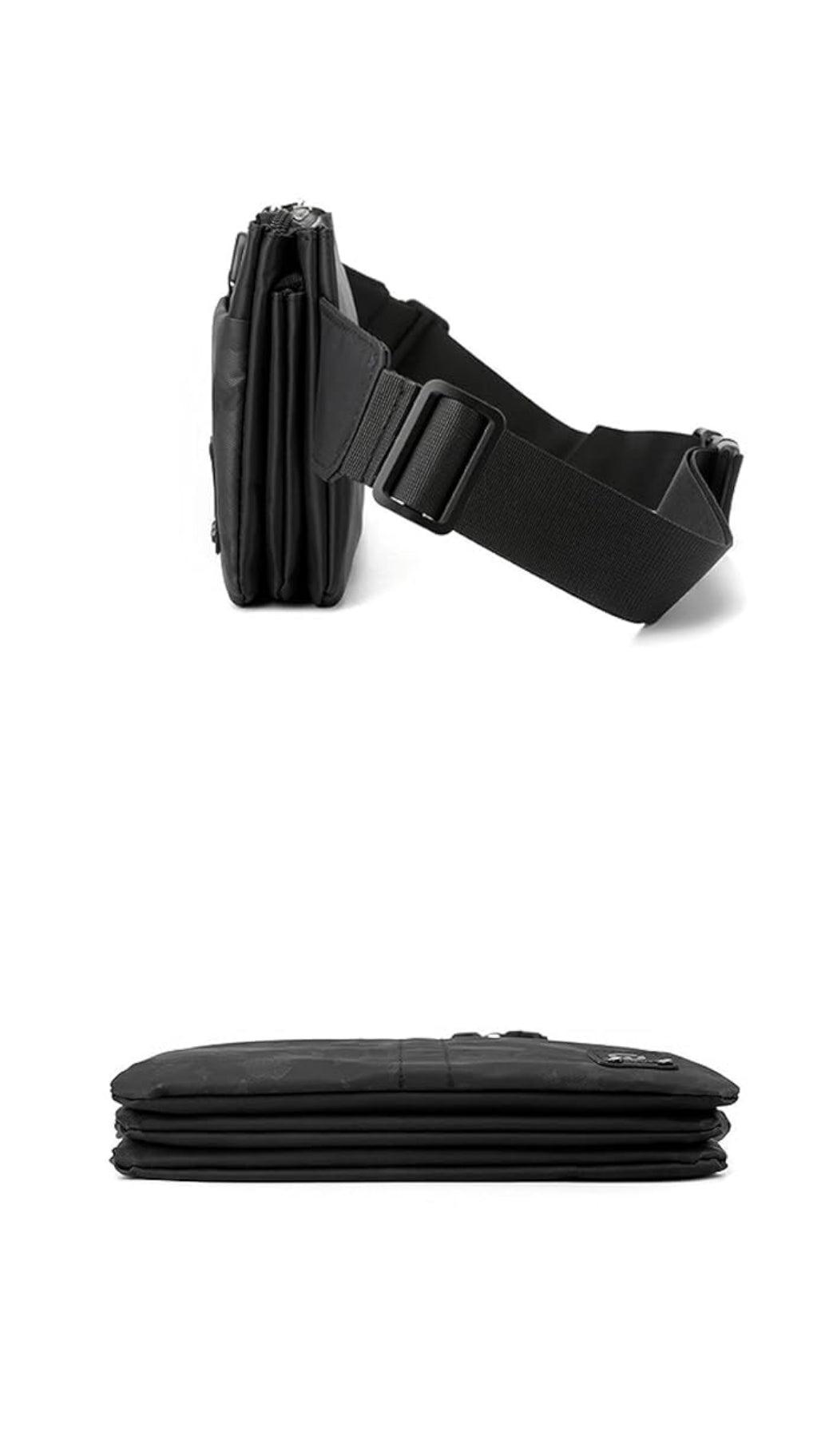 Riñonera para hombre repelente al agua, Monedero, Negro