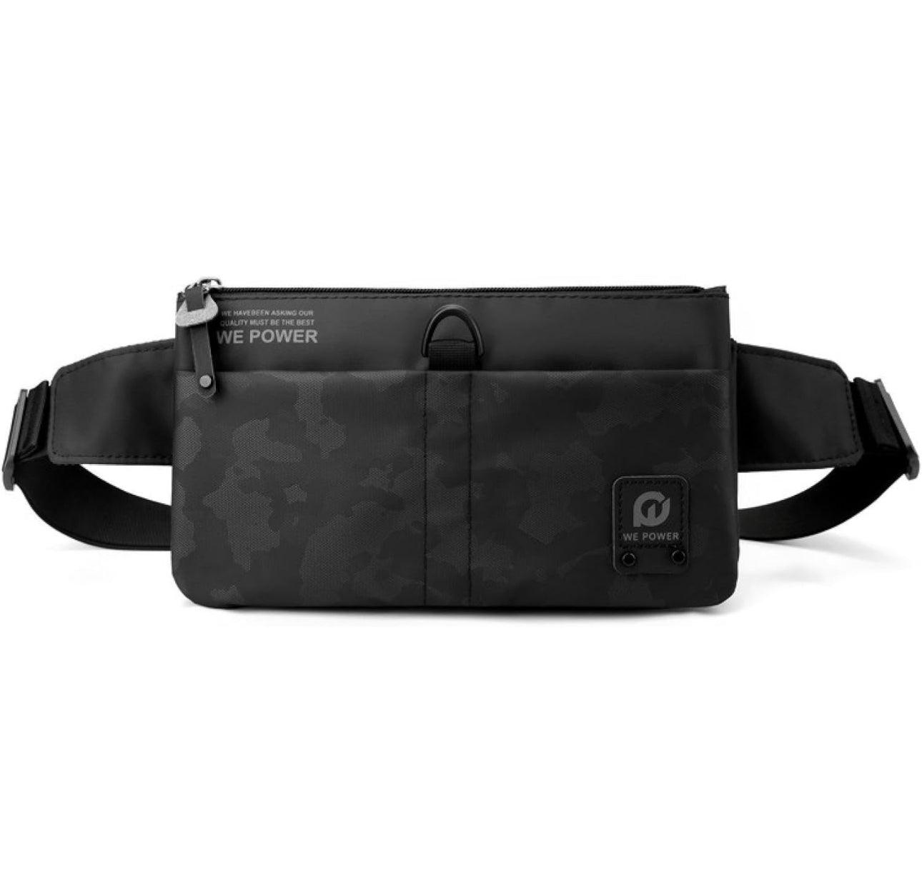 Riñonera para hombre repelente al agua, Monedero, Negro