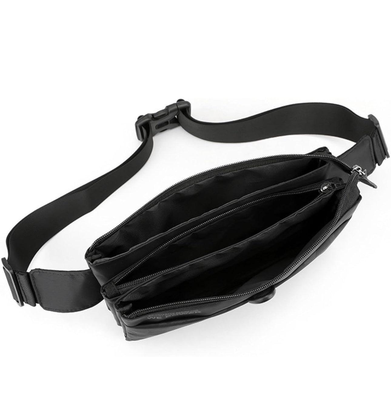 Riñonera para hombre repelente al agua, Monedero, Negro
