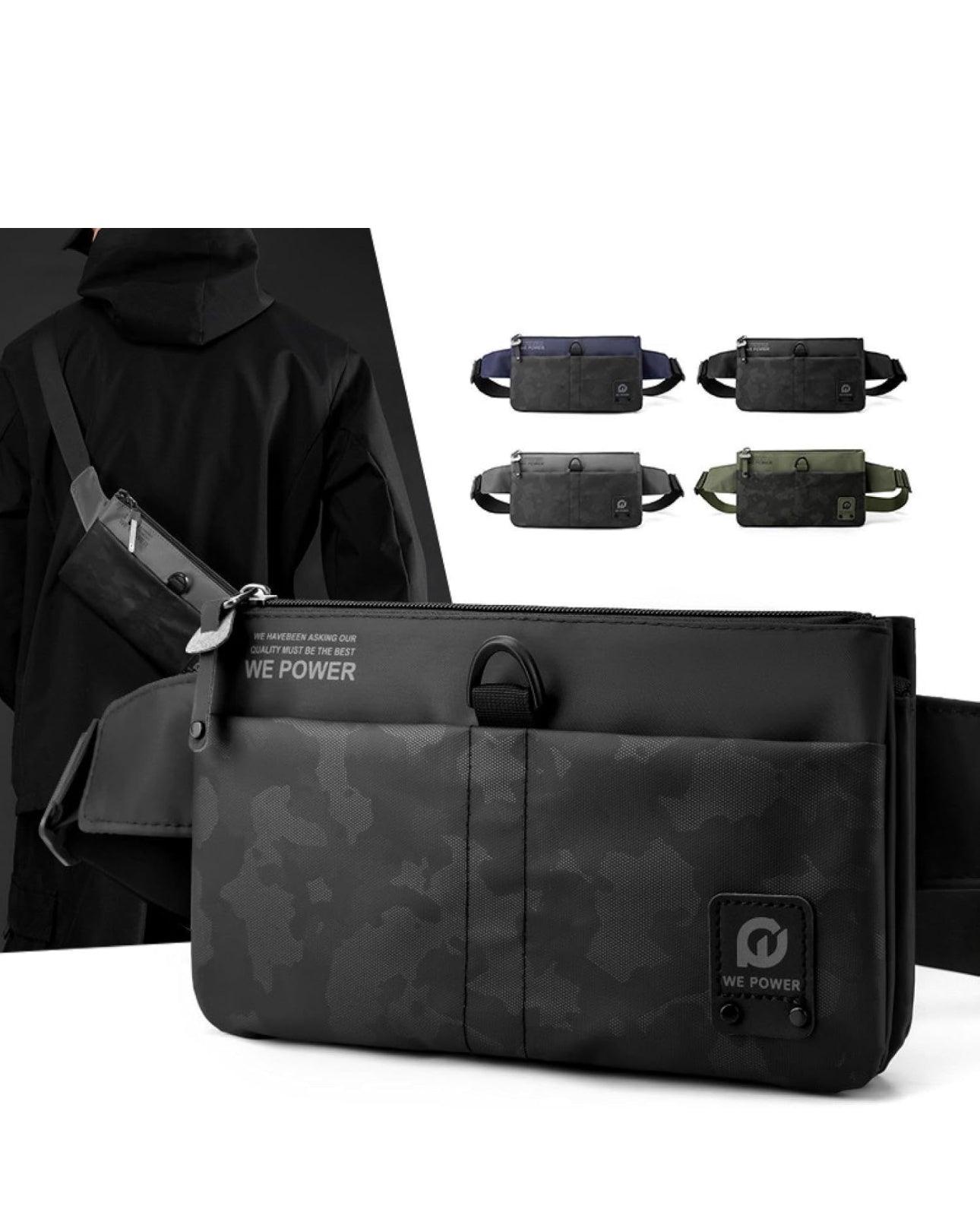 Riñonera para hombre repelente al agua, Monedero, Negro