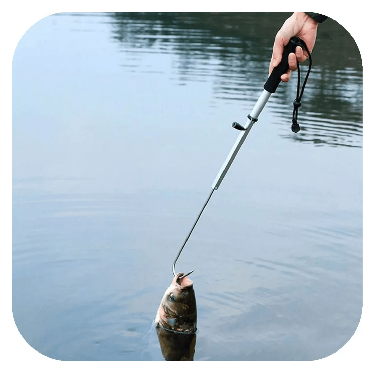 Gancho Garfio Anzuelo Pesca Telescópic 71cm Acero Inoxidable