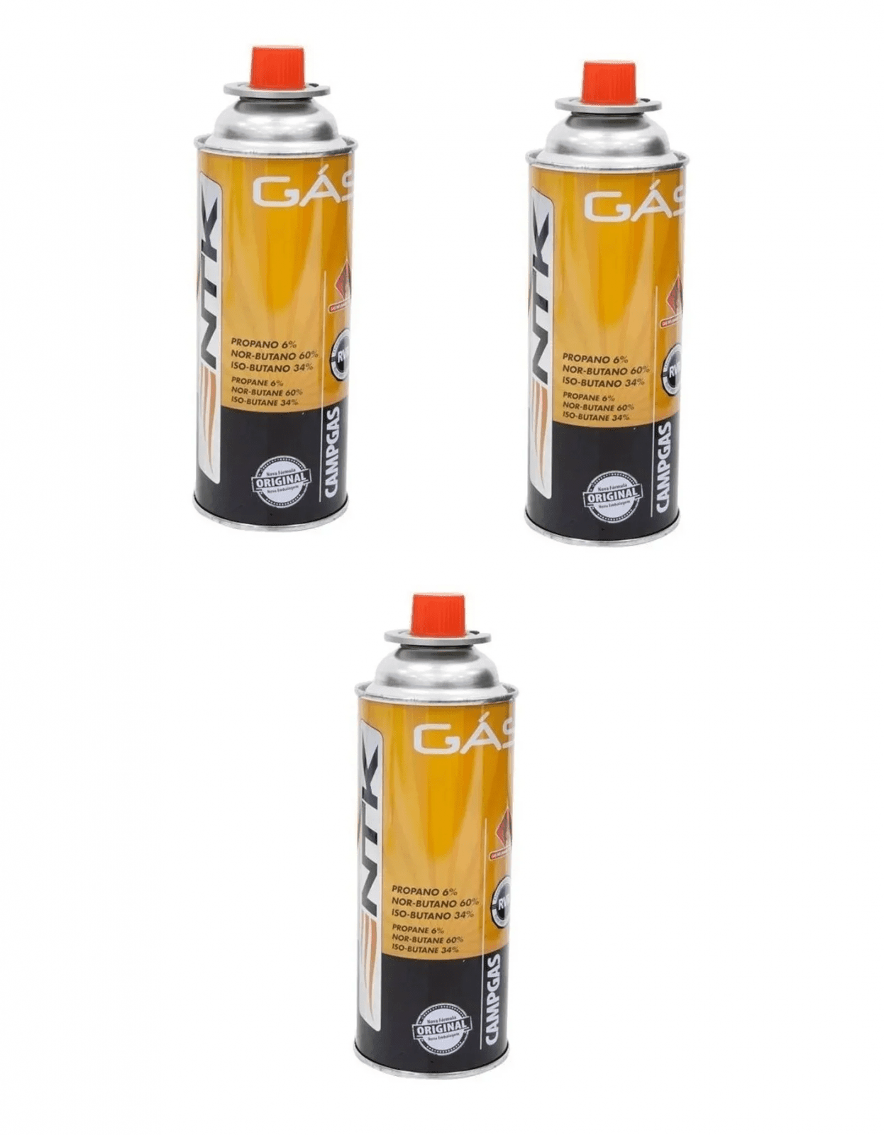 Pack 3 Gas butano NTK 227g Cilindro Cocinillas GTB9