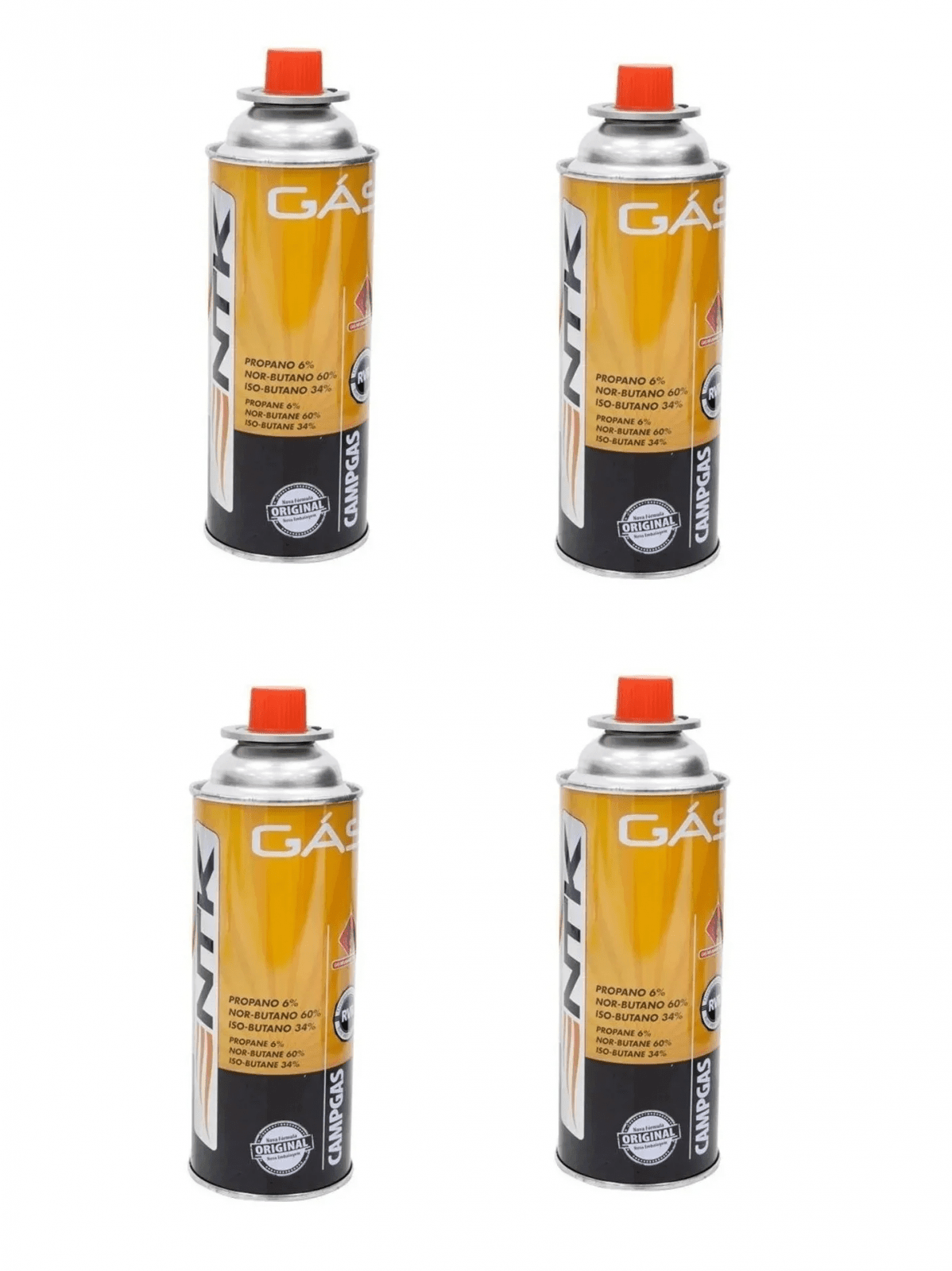 Pack 4 Gas butano NTK 227g Cilindro Cocinillas GTB8