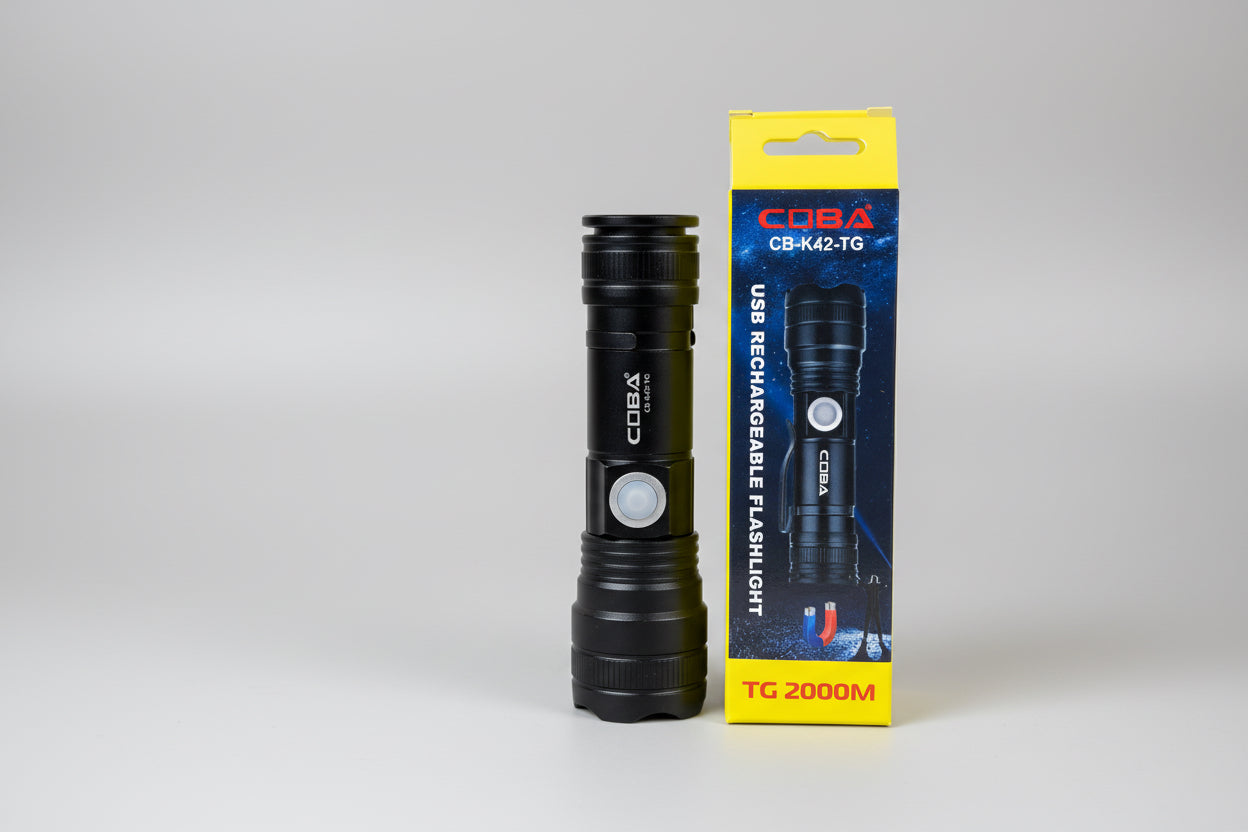 Linterna LED COBRA CB-K42-TG Recargable USB | Alcance 2000 m |