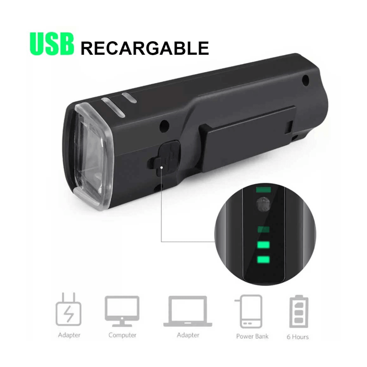 Luz Delantera Bicicleta con sensor oscuridad LCB14