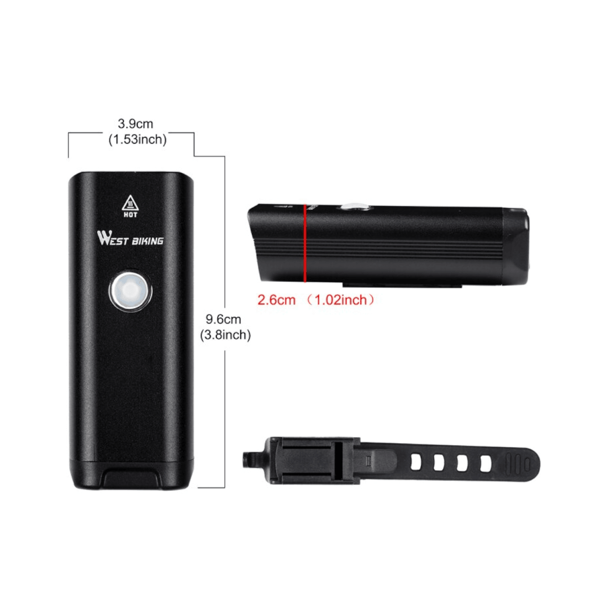 Luz LED delantera Bicicleta recargable LCB15