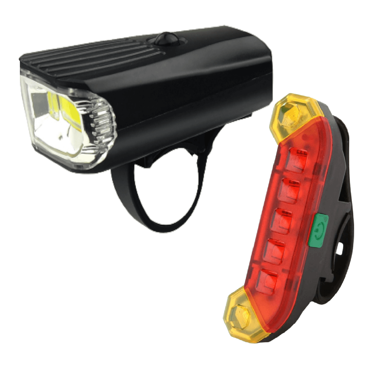 Set luces bicicleta delantera trasera recargable LCB17