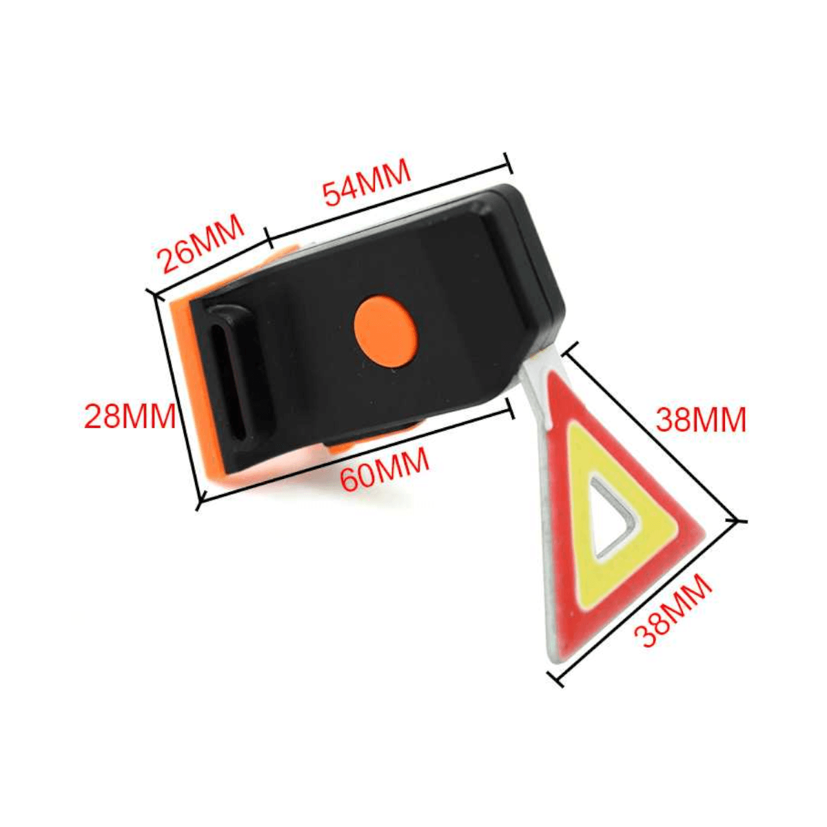 Luz Triangulo trasera Bicicleta recargable LCB22