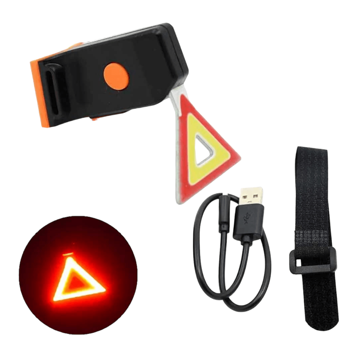 Luz Triangulo trasera Bicicleta recargable LCB22