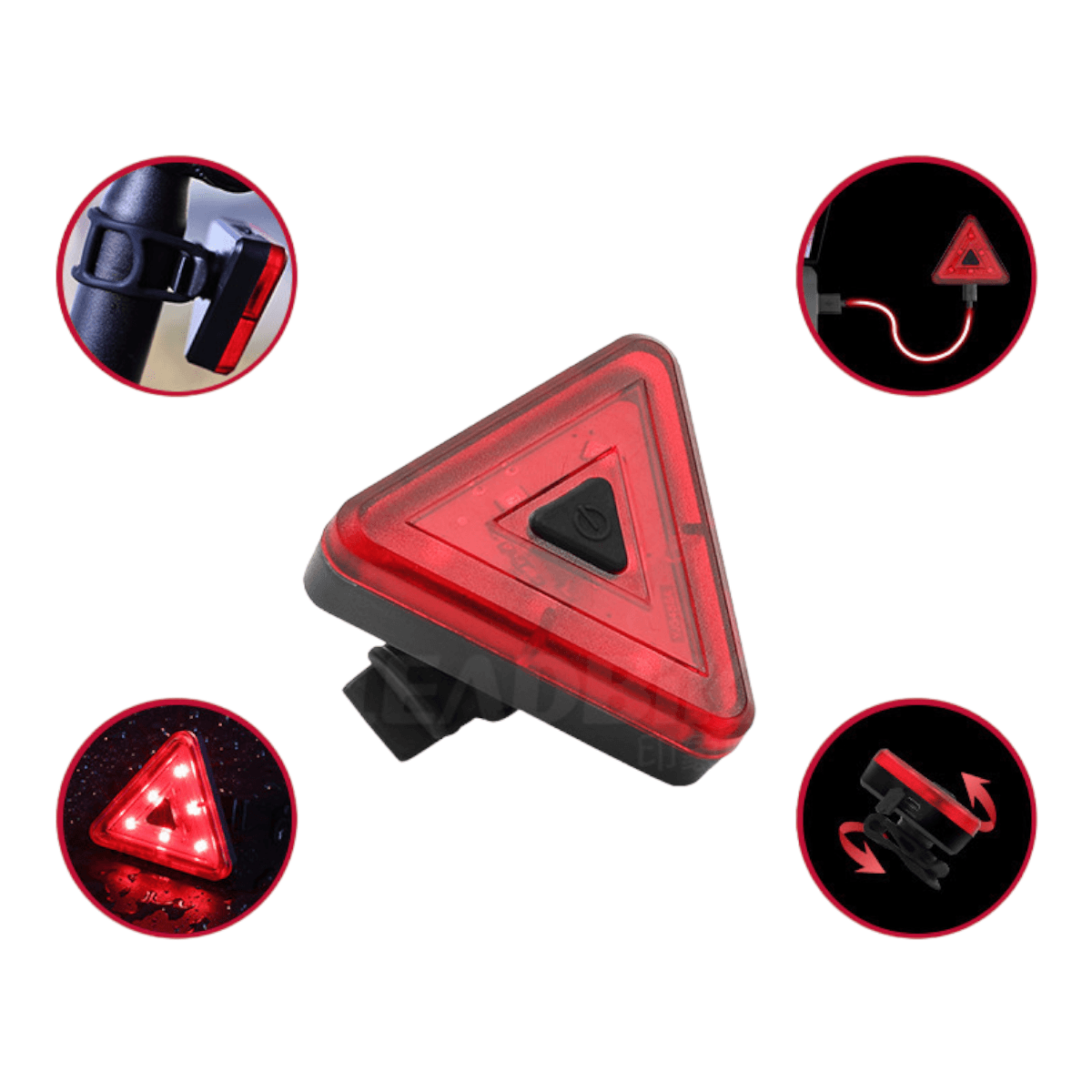 Luz trasera recargable triangulo LCB30