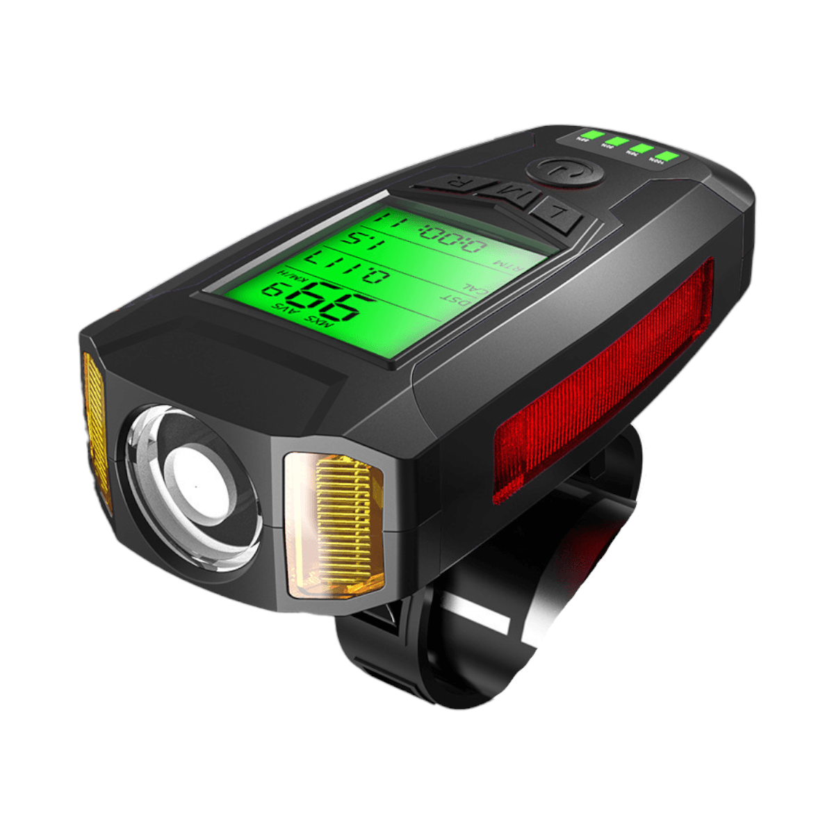 Luz Bicicleta con velocimetro bocina recargable LCB4