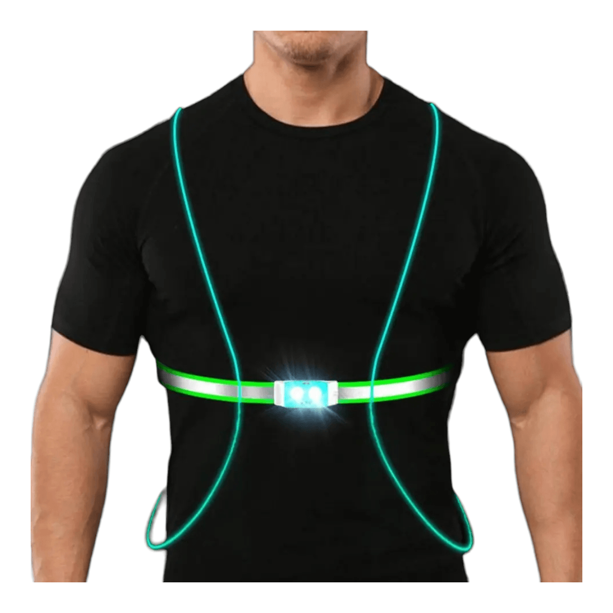 Arnes reflectante con luz led ciclista LCB5