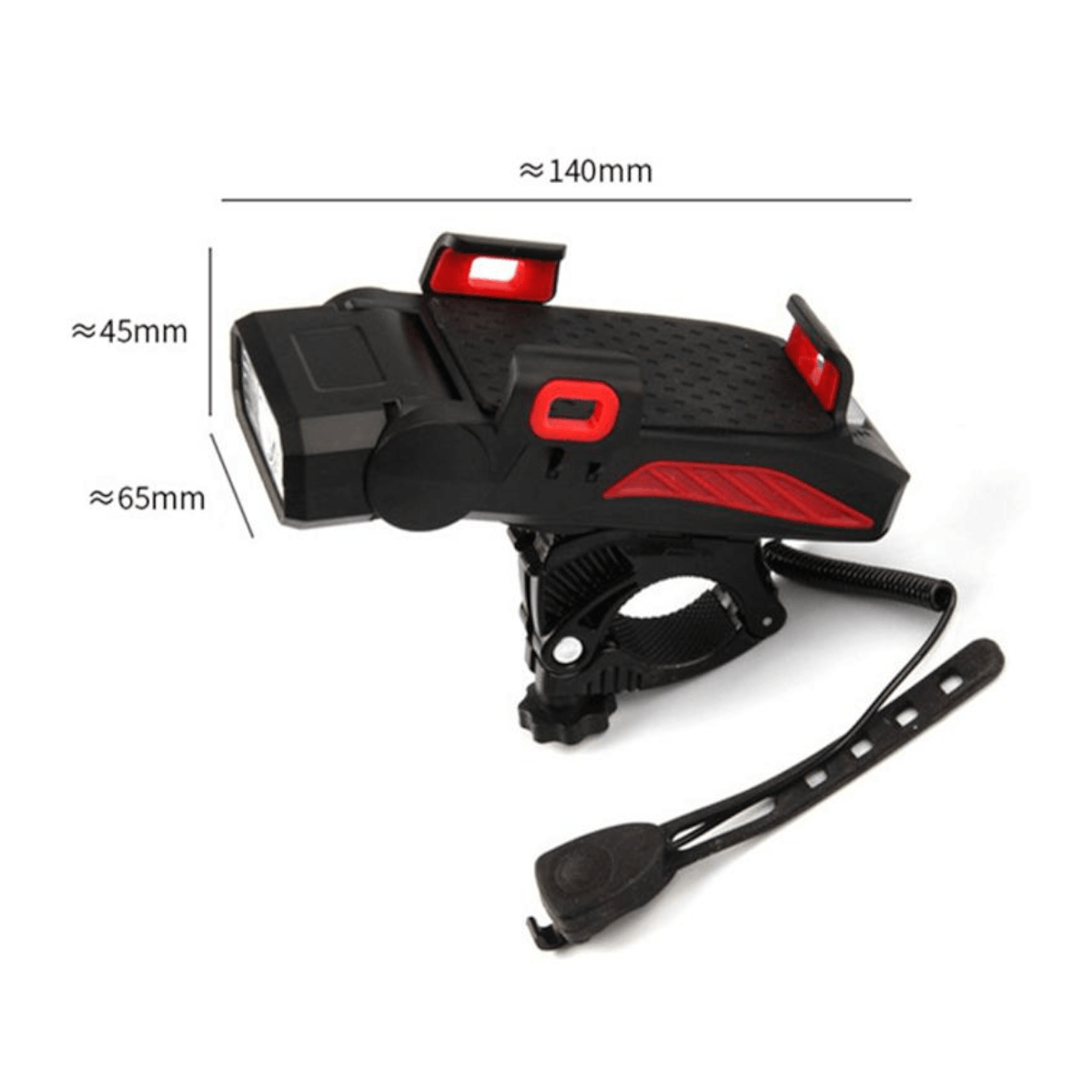 Luz Bicicleta delantera bocina banco poder porta celular LCB6