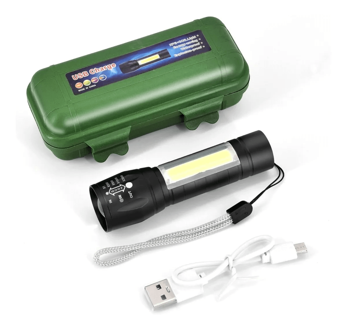 Linterna Tactica Recargable Larga Distancia Luz Led LTL13
