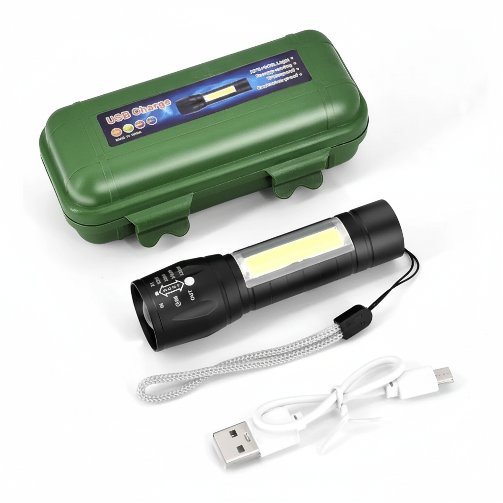 Linterna Tactica Recargable Larga Distancia Luz Led LTL13