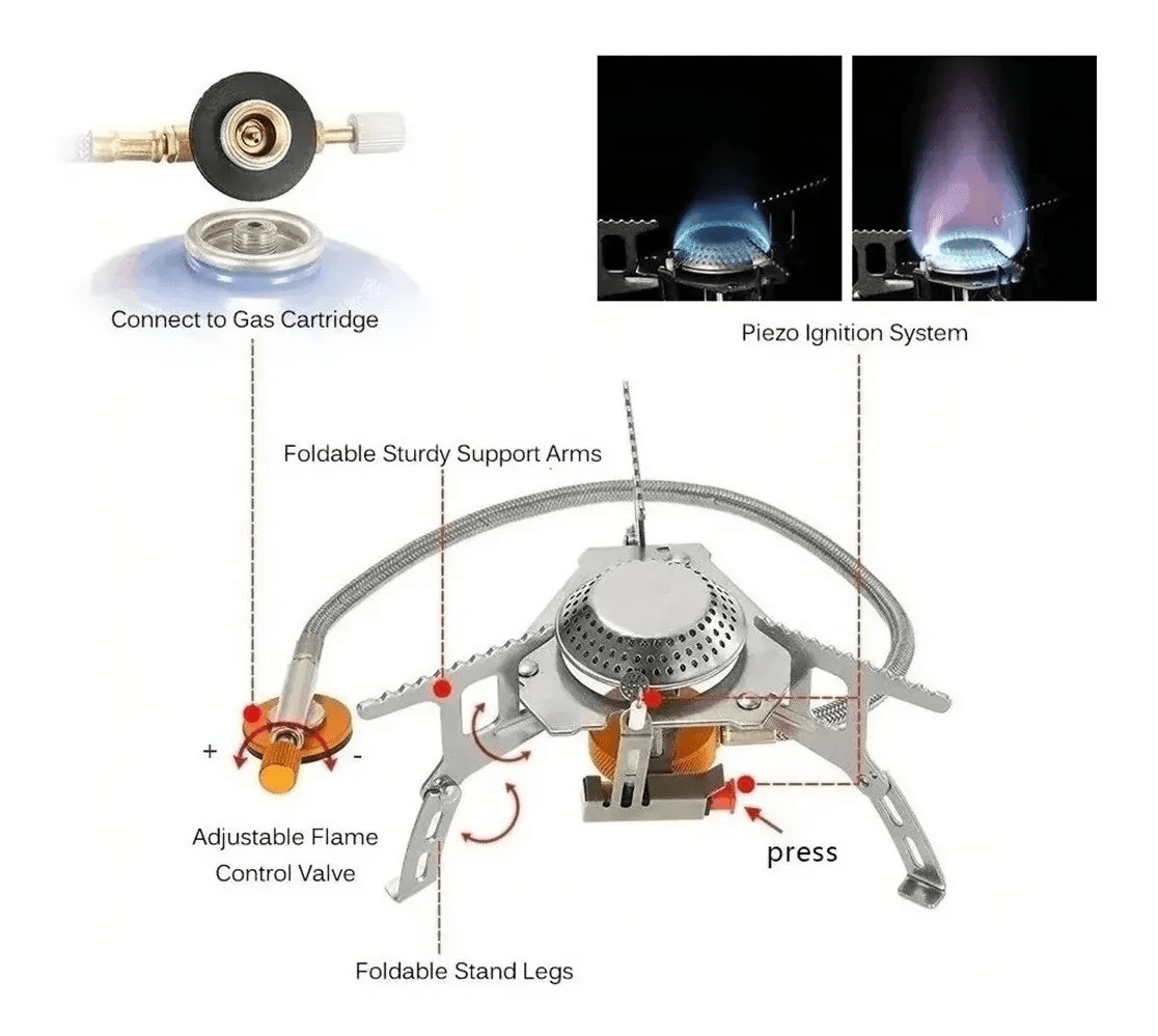 Mini Cocinilla Estufa Portatil Gas 3500w Camping CN5
