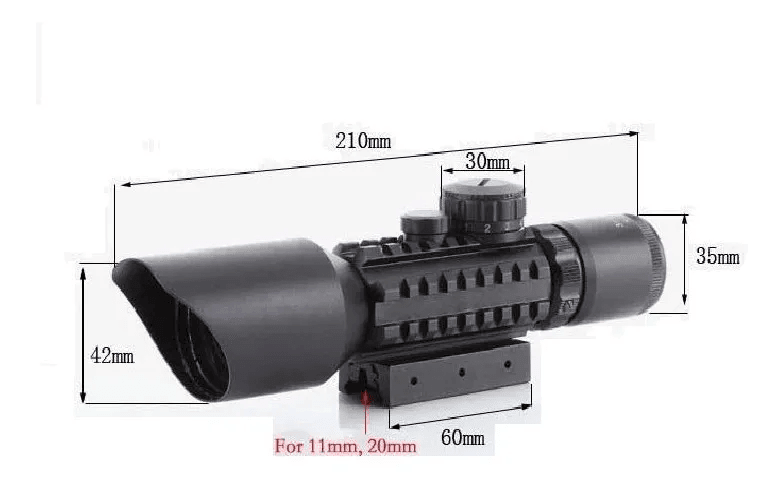Mira Telescopica Rifle Laser M9 Ls 3-10x42e MLT10