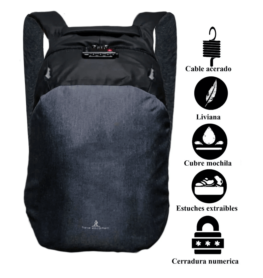 Mochila con Cerradura Antirrobo Numerica 15.6 M13
