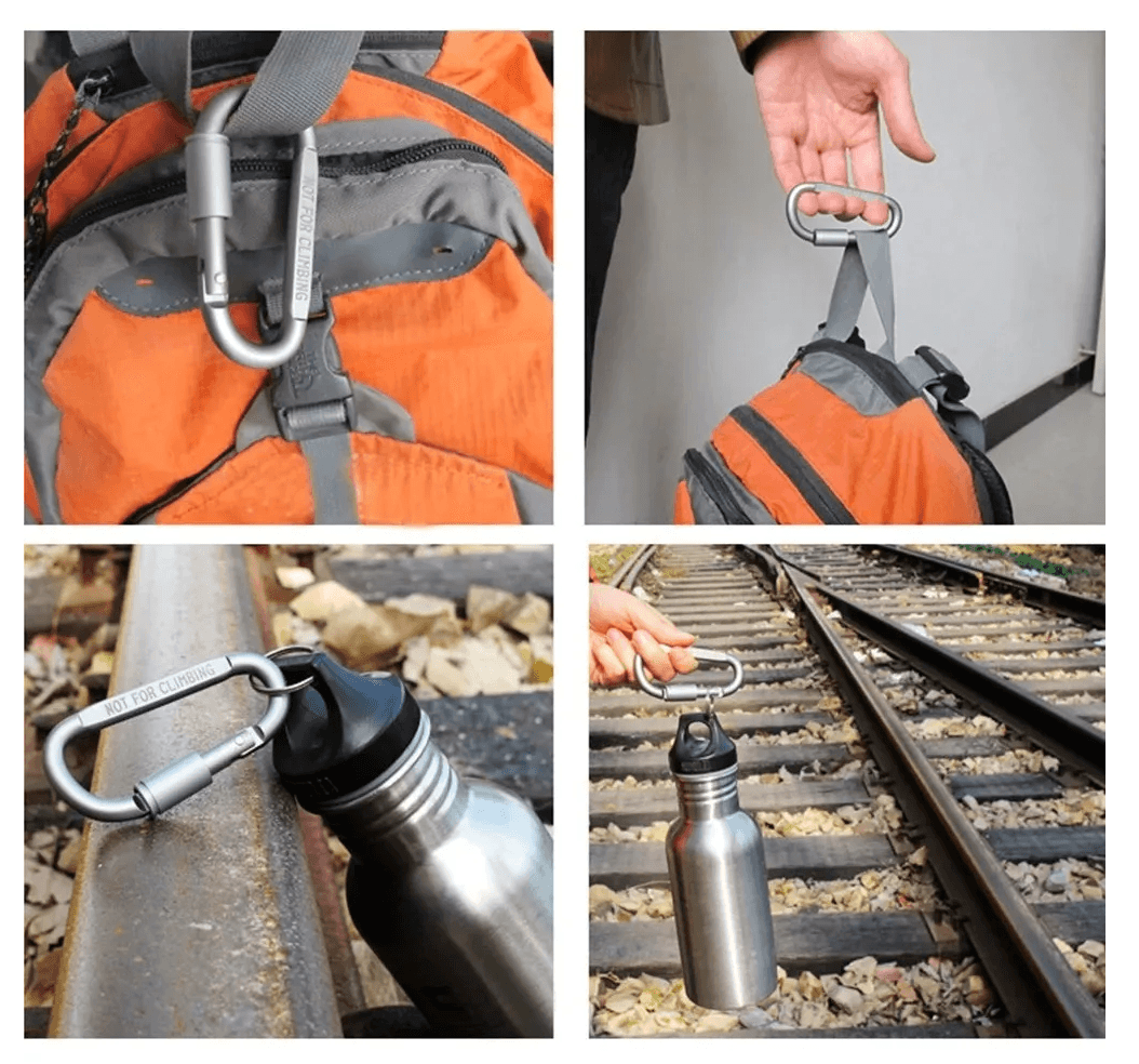 Mosqueton Llavero Camping Outdoor Supervivencia Aluminio MT2