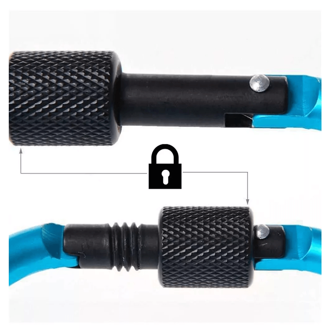 Mosqueton Llavero Camping Outdoor Supervivencia Aluminio MT2