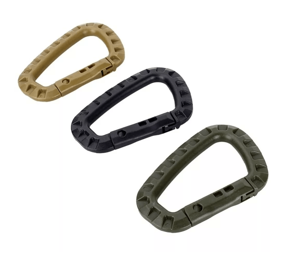 Mosqueton Tactico Plastico Multiuso Trekking Molle MT1