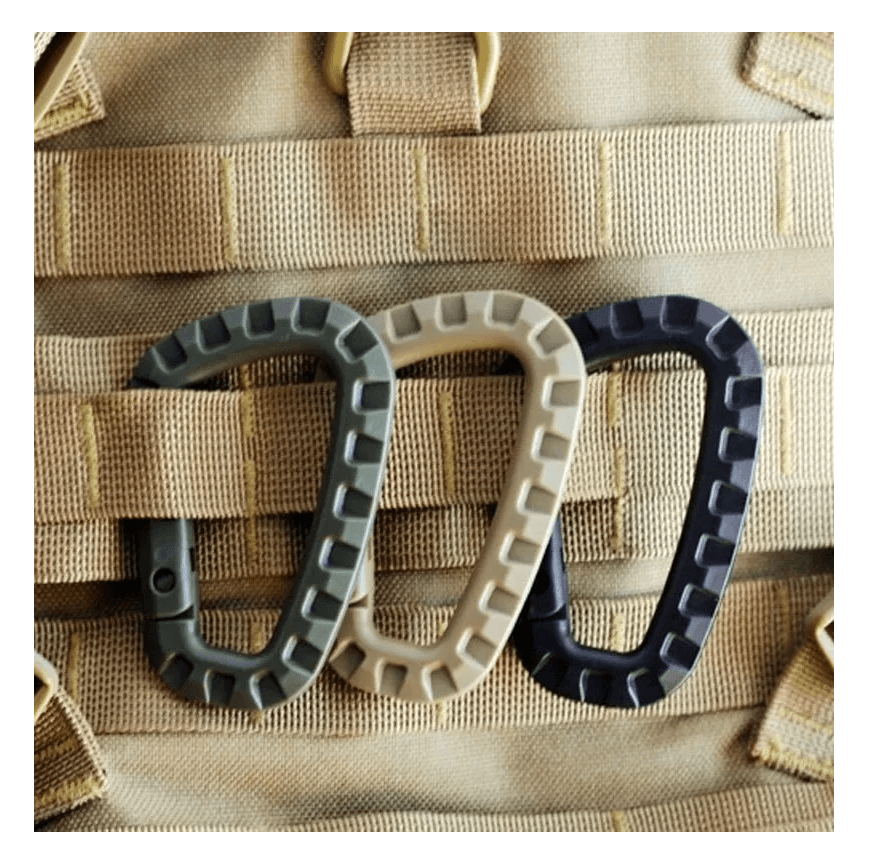 Mosqueton Tactico Plastico Multiuso Trekking Molle MT1